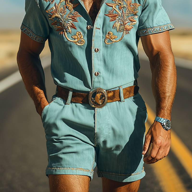 JAX | WESTERN EMBROIDERY JUMPSUIT