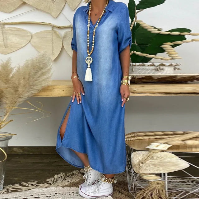 ZOE | V NECK MAXI DRESS