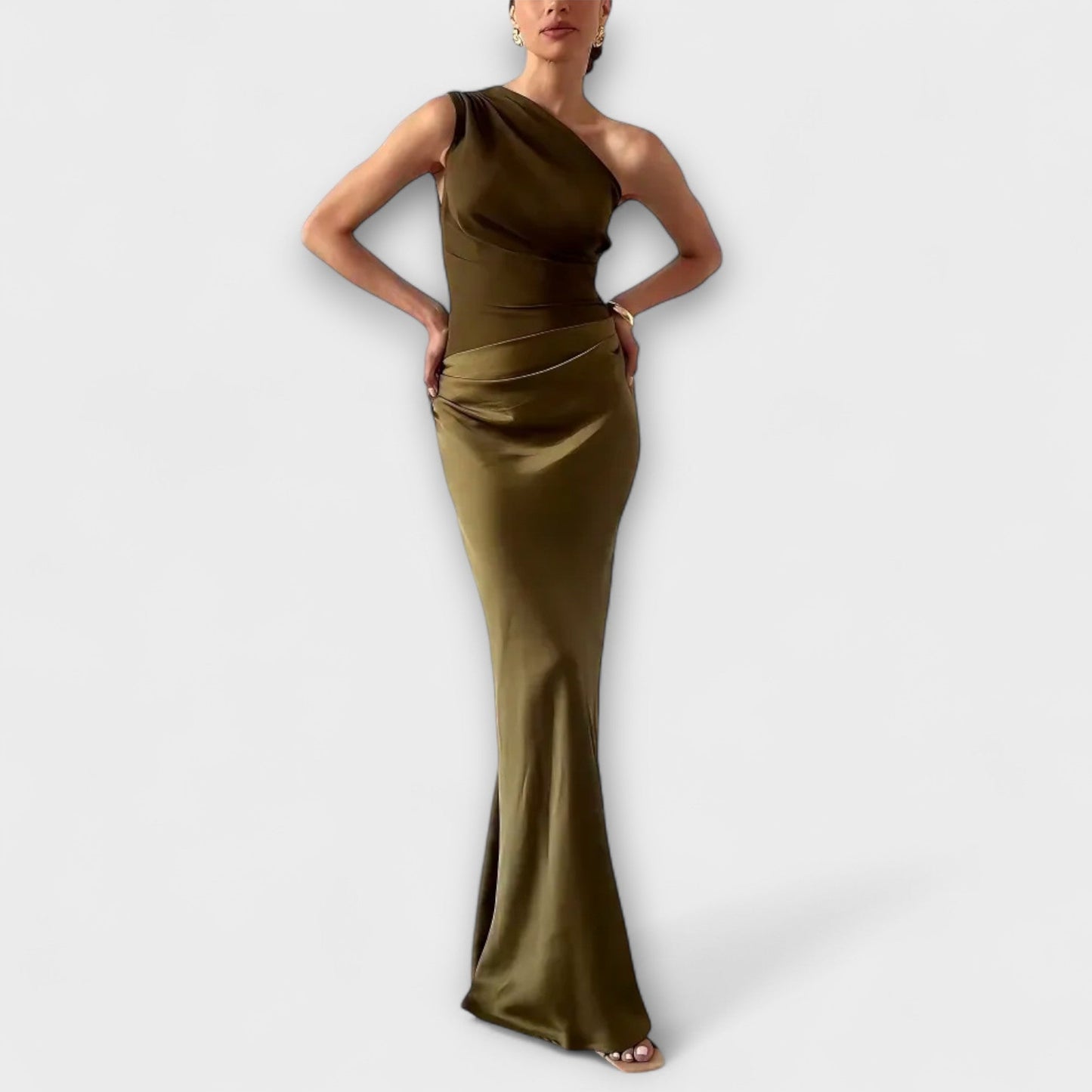 AVA | ONE-SHOULDER MAXI DRESS