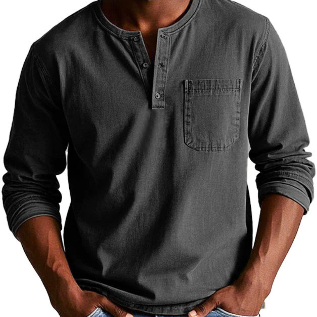 LUKE | CASUAL HENLEY STYLE SHIRT