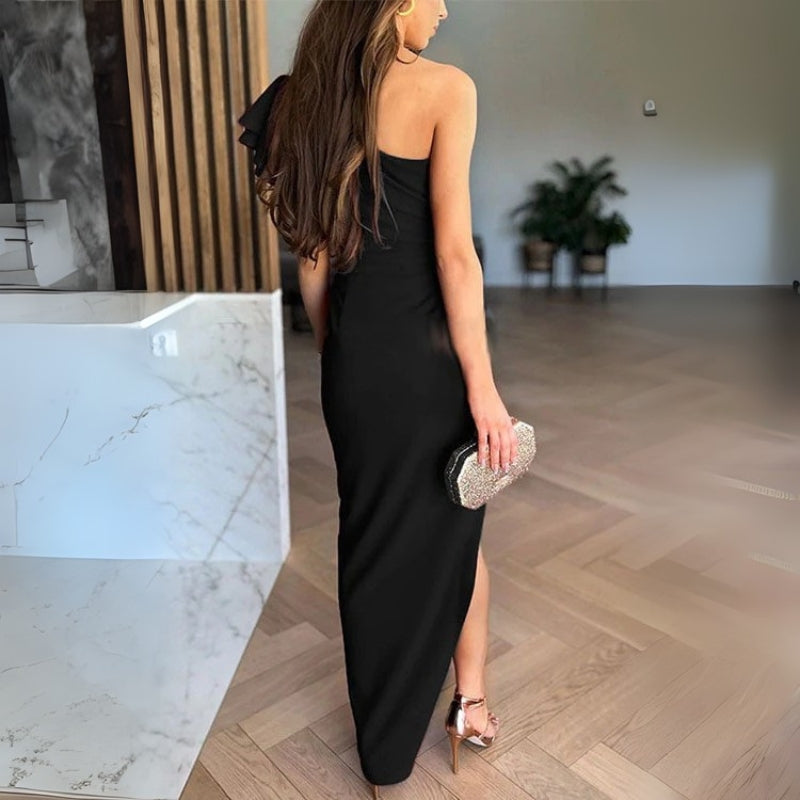 CATE | RUFFLE SLEEVE MIDI DRESS
