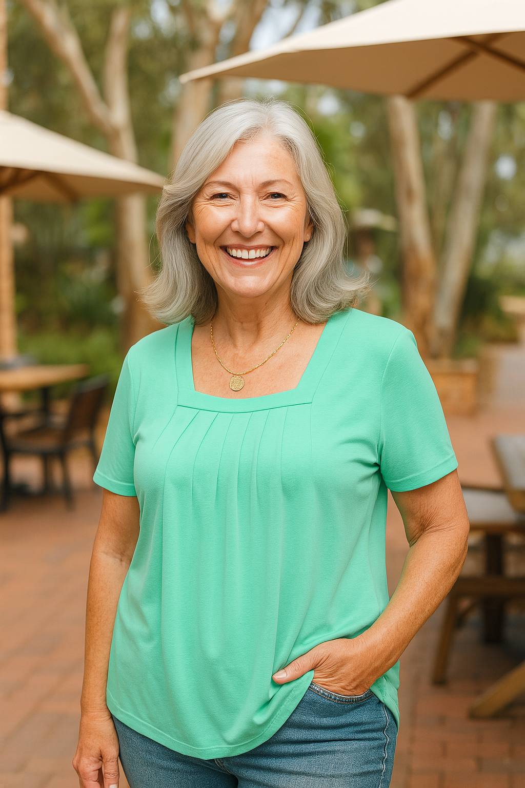 MAYA | PLEATED COMFORT TOP
