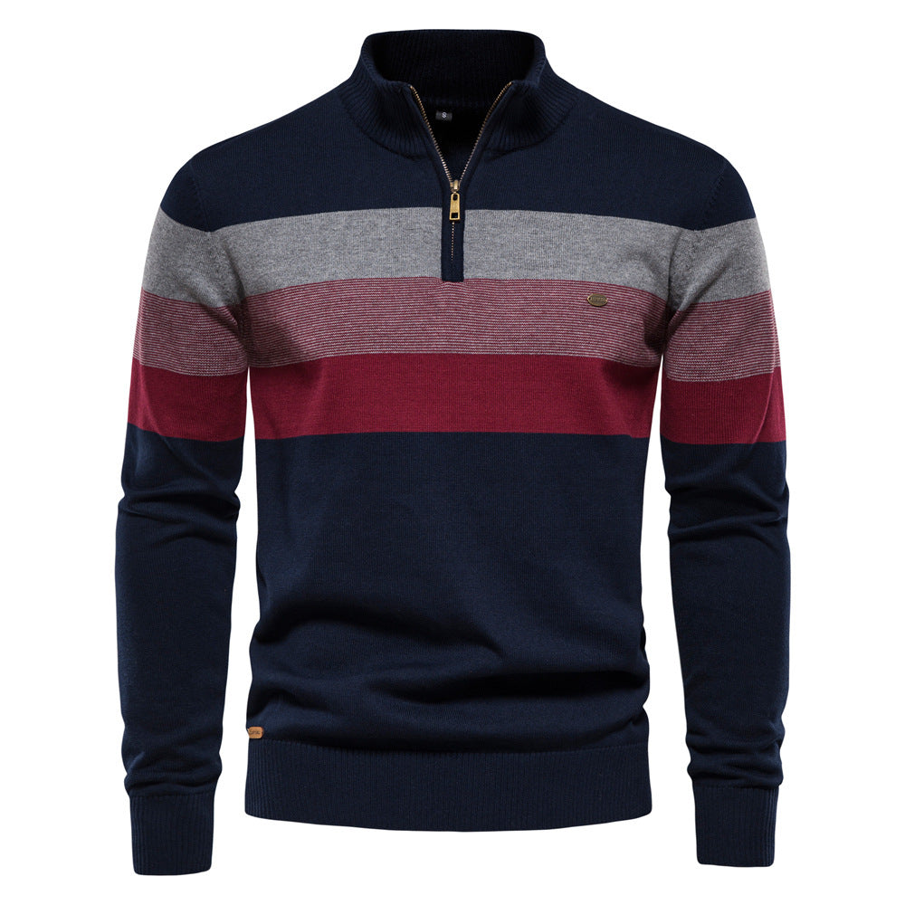DAVID | COTTON HALF ZIP SWEATER
