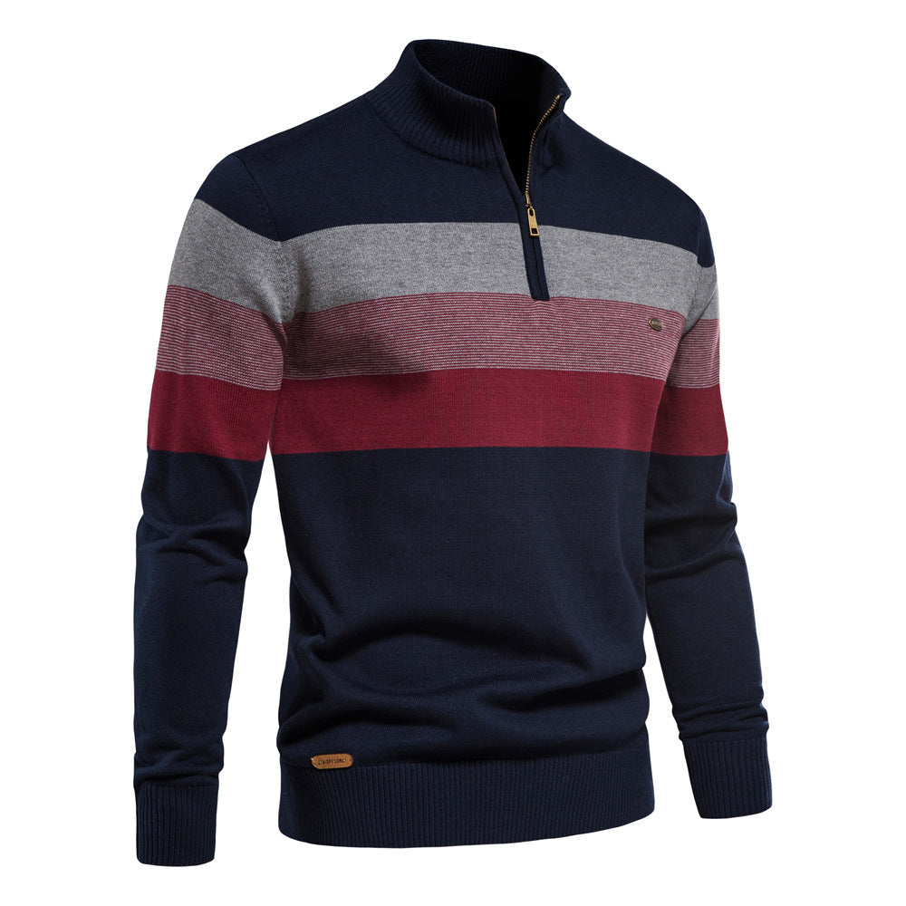 DAVID | COTTON HALF ZIP SWEATER
