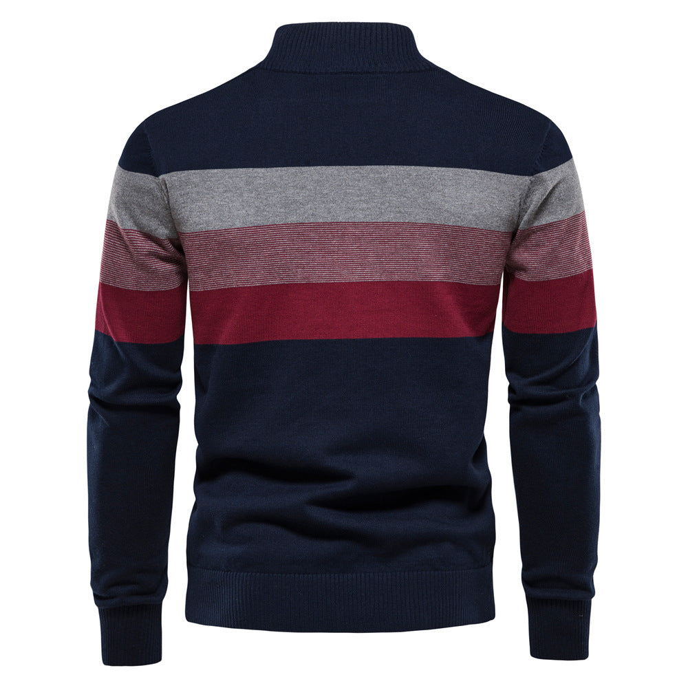 DAVID | COTTON HALF ZIP SWEATER