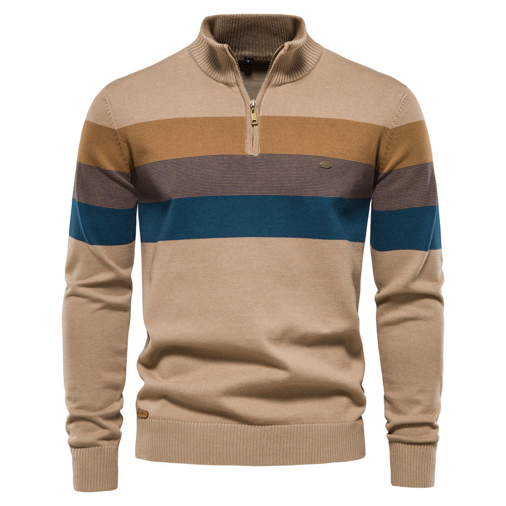 DAVID | COTTON HALF ZIP SWEATER