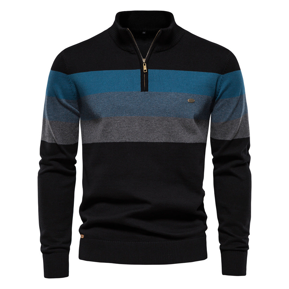DAVID | COTTON HALF ZIP SWEATER