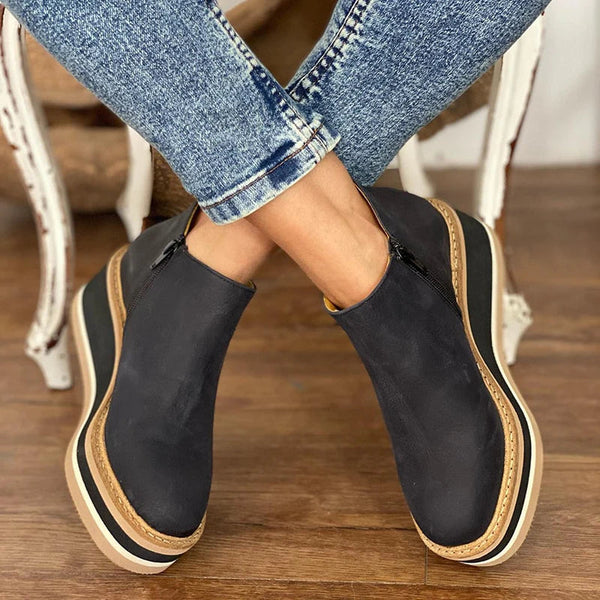 ZARA | ELEVATED LEATHER BOOTS