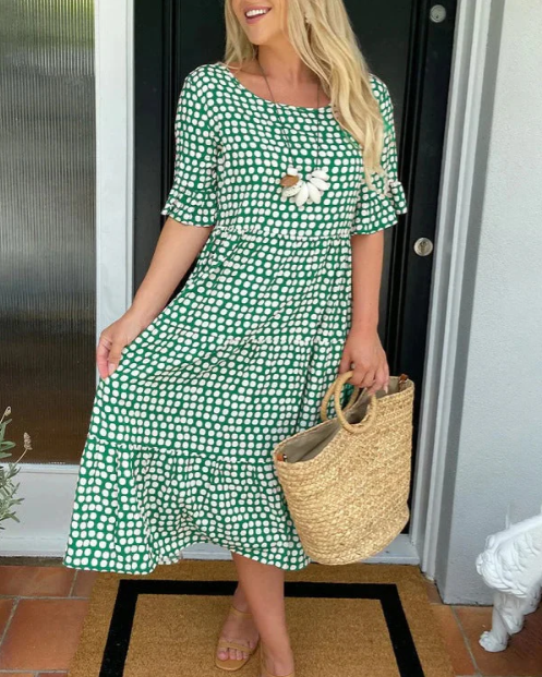 MATILDA | SHORT SLEEVE MIDI DRESS