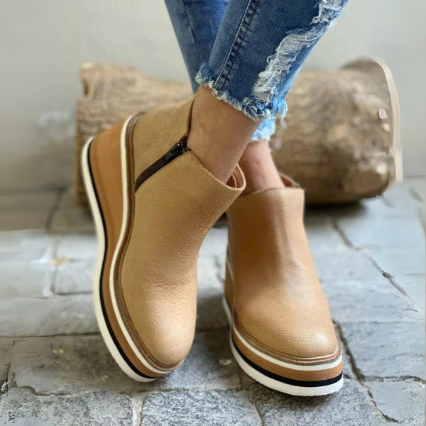 ZARA | ELEVATED LEATHER BOOTS