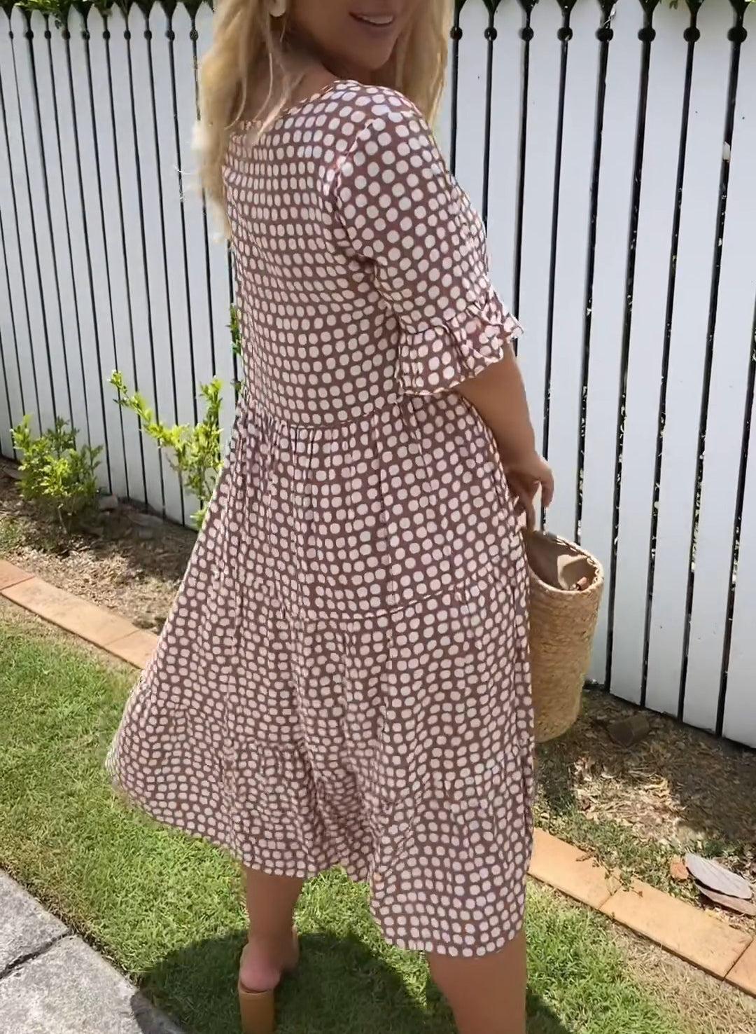 MATILDA | SHORT SLEEVE MIDI DRESS