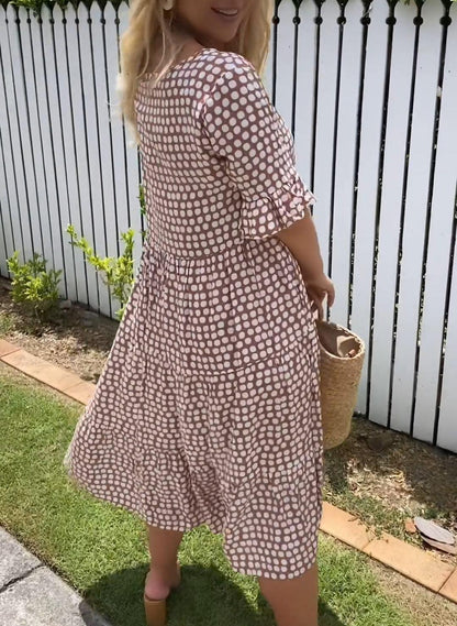 MATILDA | SHORT SLEEVE MIDI DRESS