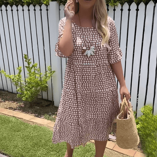 MATILDA | SHORT SLEEVE MIDI DRESS