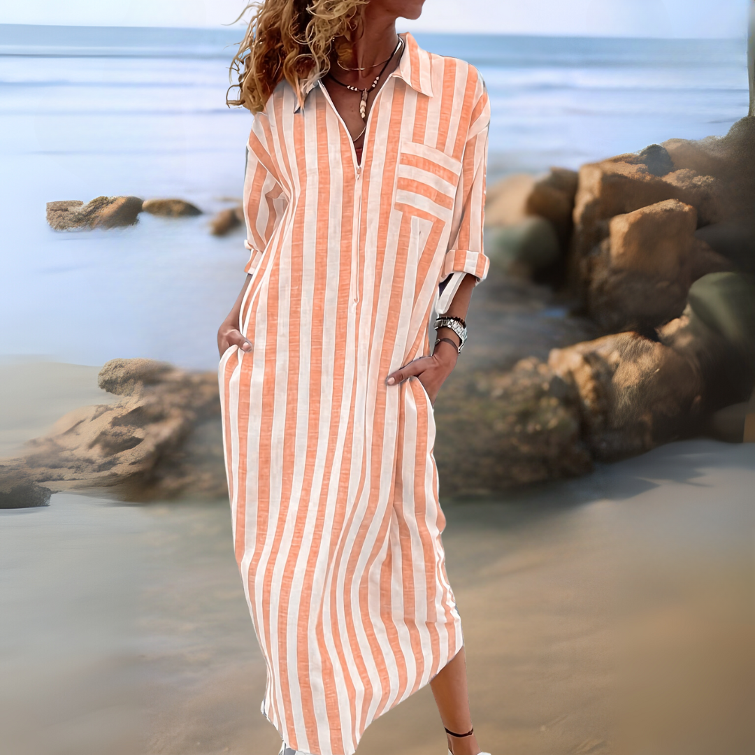ASH | ELEGANT STRIPED DRESS
