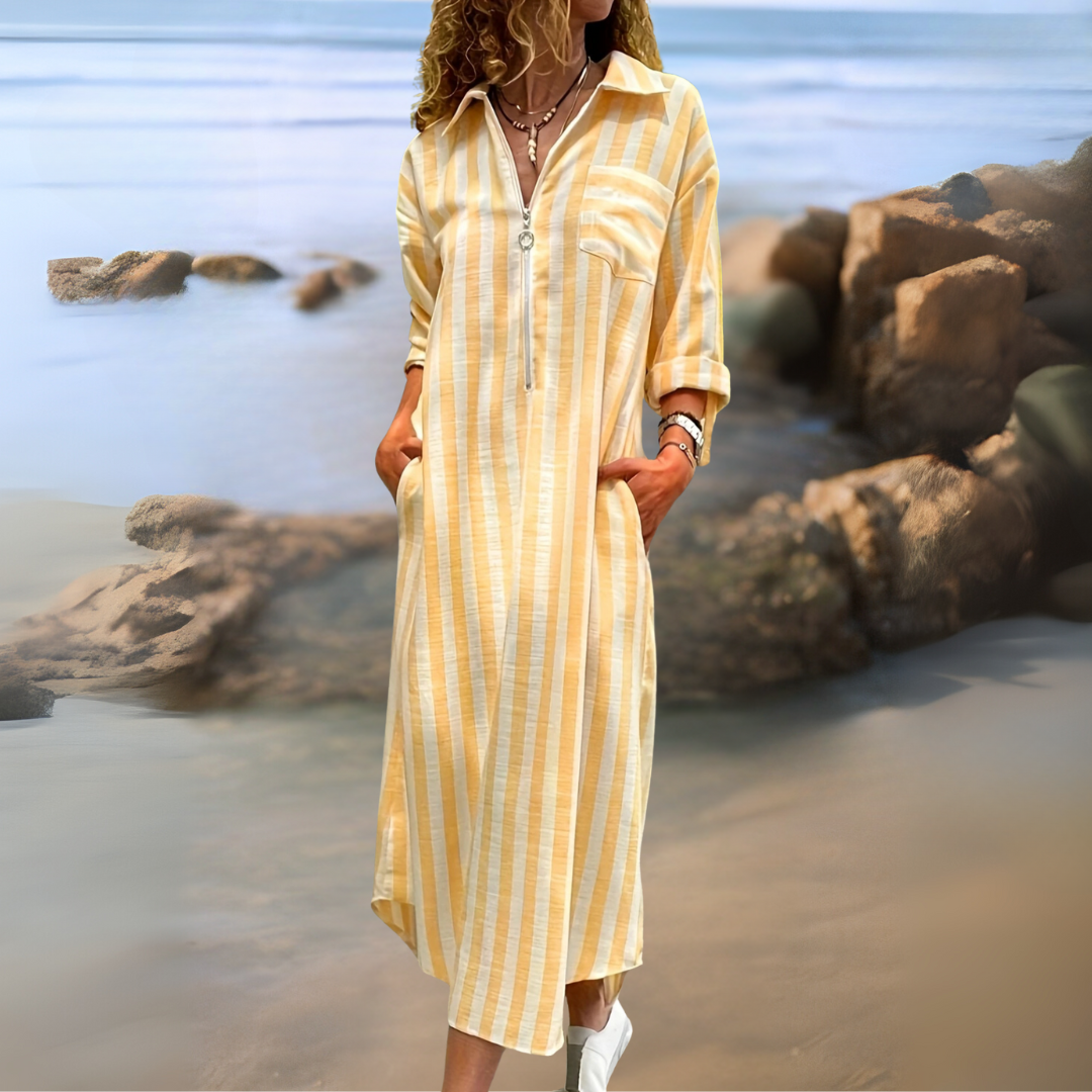 ASH | ELEGANT STRIPED DRESS