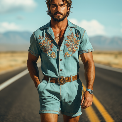JAX | WESTERN EMBROIDERY JUMPSUIT