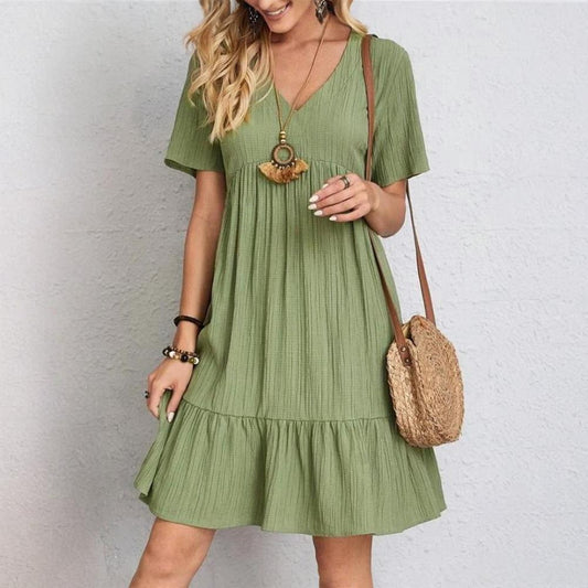 MATILDA | RETRO V-NECK DRESS