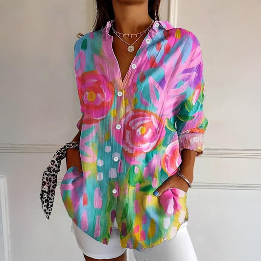 MATILDA | COLORFUL PATTERN BLOUSE