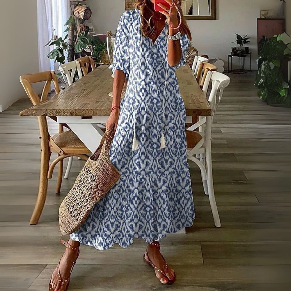 ELSA | BOHO V‑NECK STYLE DRESS