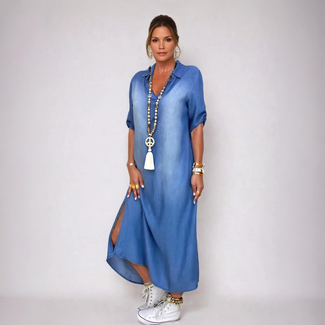 ZOE | V NECK MAXI DRESS