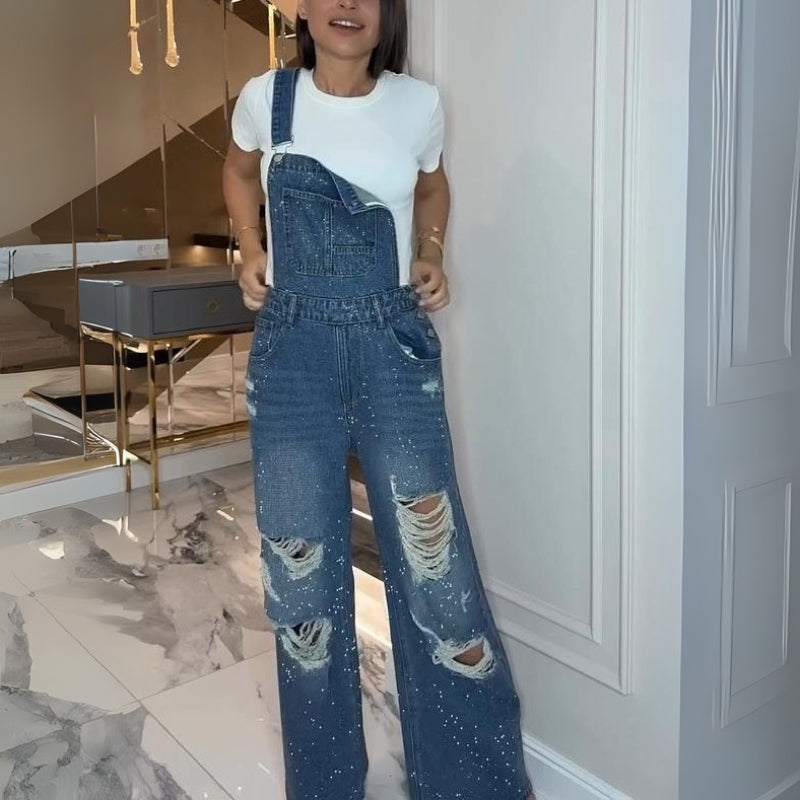 MARGOT | RIPPED DENIM OVERALL