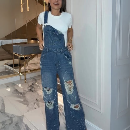 MARGOT | RIPPED DENIM OVERALL