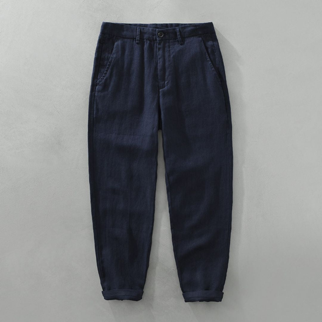 PAUL | LINEN STRAIGHT TROUSERS