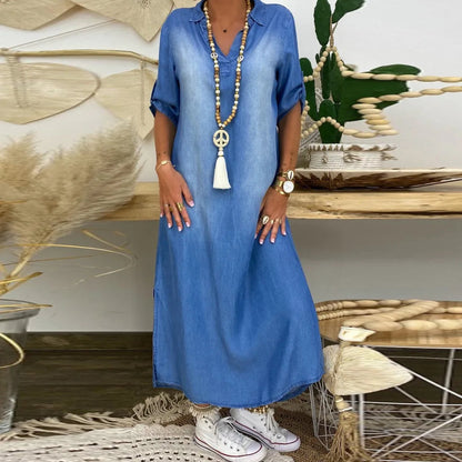 ZOE | V NECK MAXI DRESS
