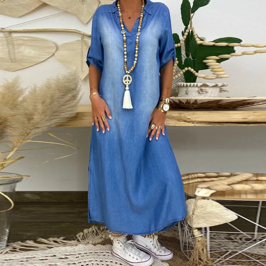 ZOE | V NECK MAXI DRESS