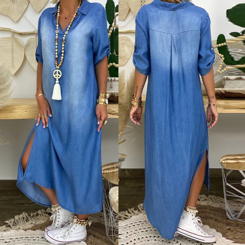 ZOE | V NECK MAXI DRESS