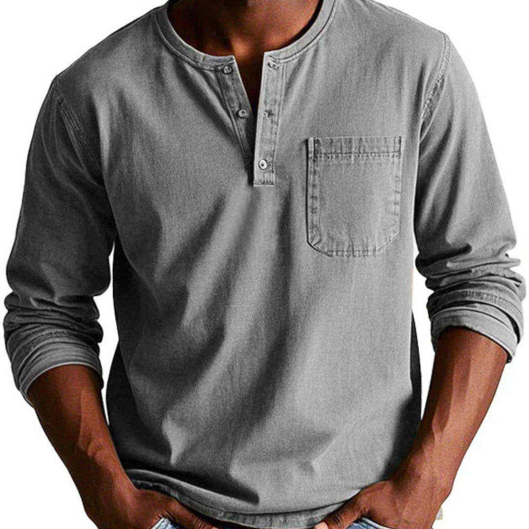 LUKE | CASUAL HENLEY STYLE SHIRT