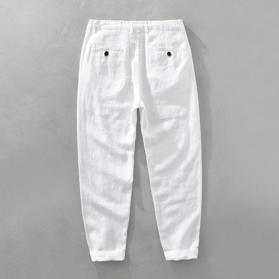PAUL | LINEN STRAIGHT TROUSERS