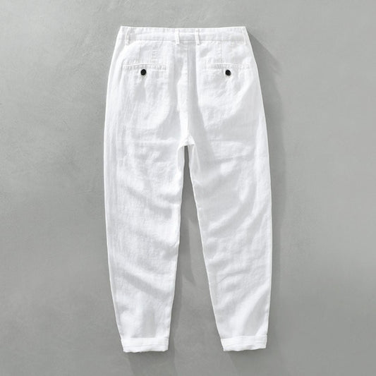 PAUL | LINEN STRAIGHT TROUSERS