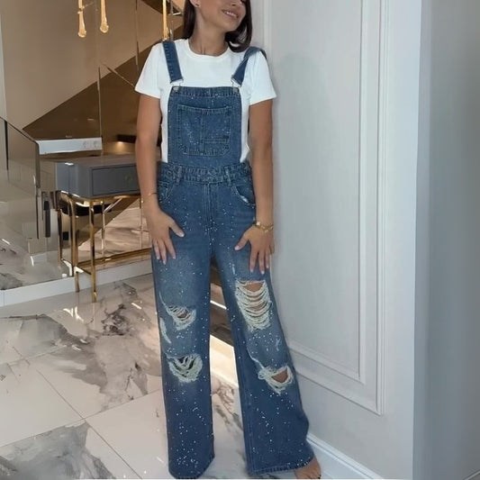 MARGOT | RIPPED DENIM OVERALL