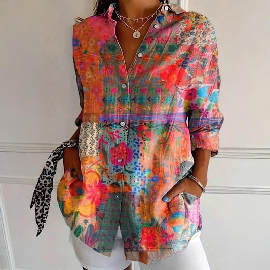 MATILDA | COLORFUL PATTERN BLOUSE