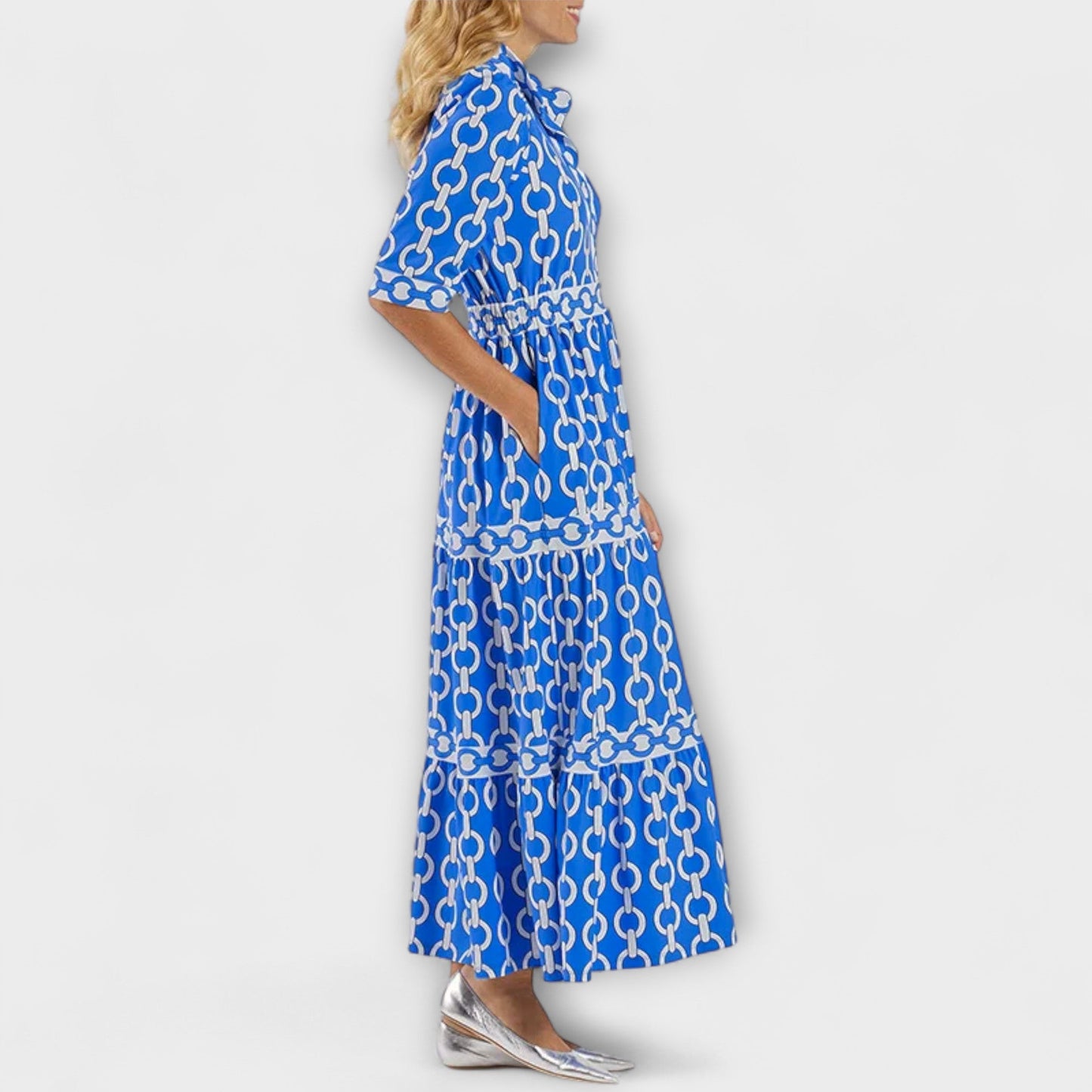 EVELYN | MIDI PATTERN DRESS