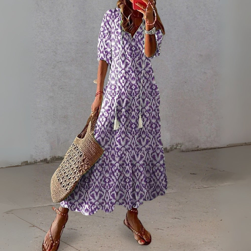 ELSA | BOHO V‑NECK STYLE DRESS
