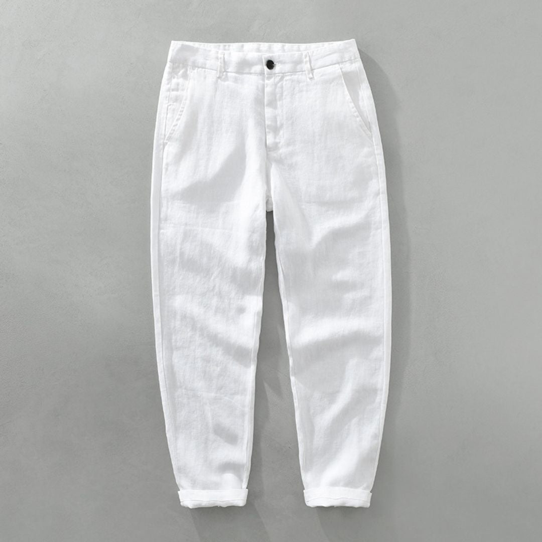 PAUL | LINEN STRAIGHT TROUSERS