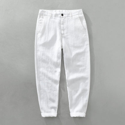 PAUL | LINEN STRAIGHT TROUSERS