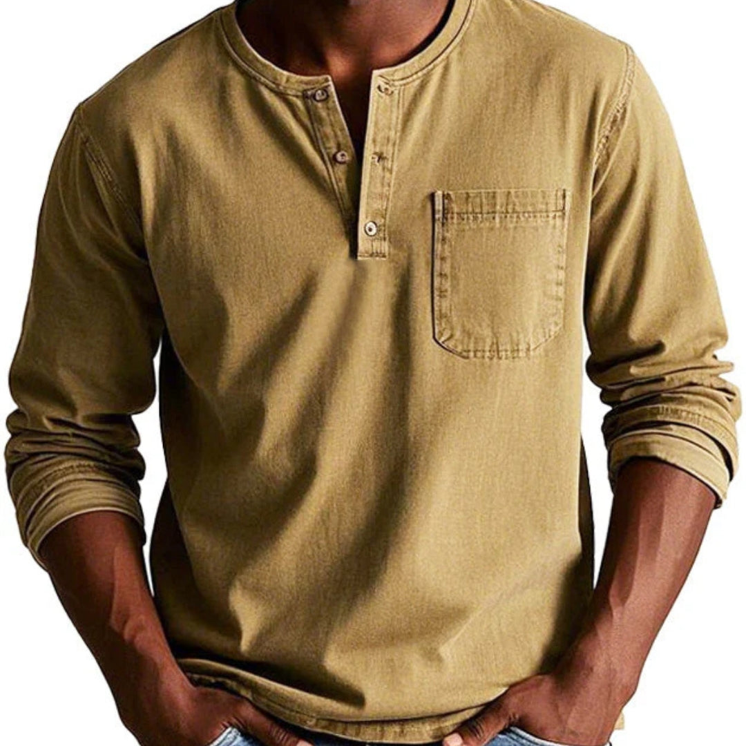 LUKE | CASUAL HENLEY STYLE SHIRT