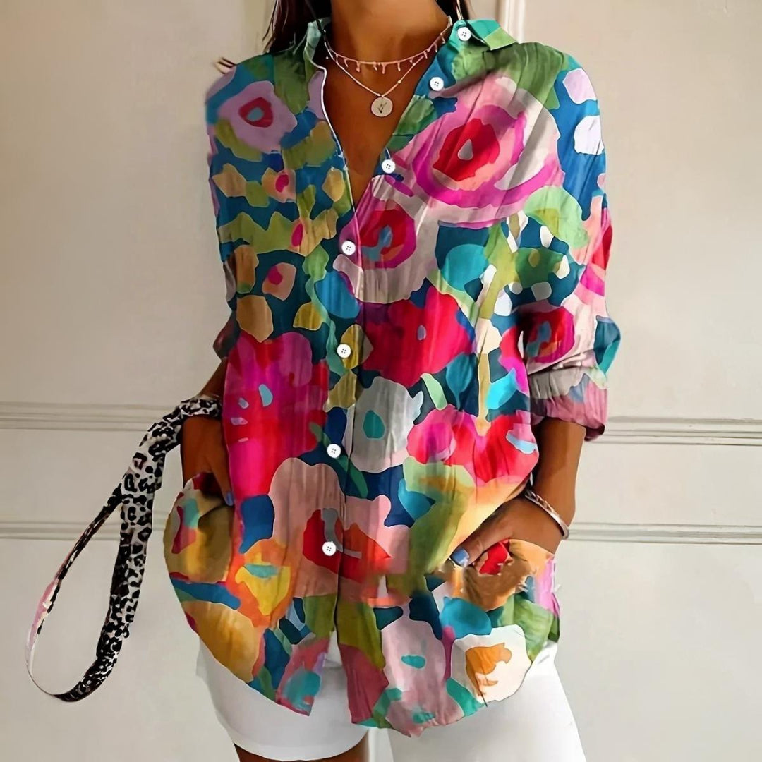 MATILDA | COLORFUL PATTERN BLOUSE