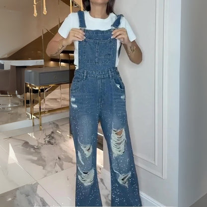 MARGOT | RIPPED DENIM OVERALL