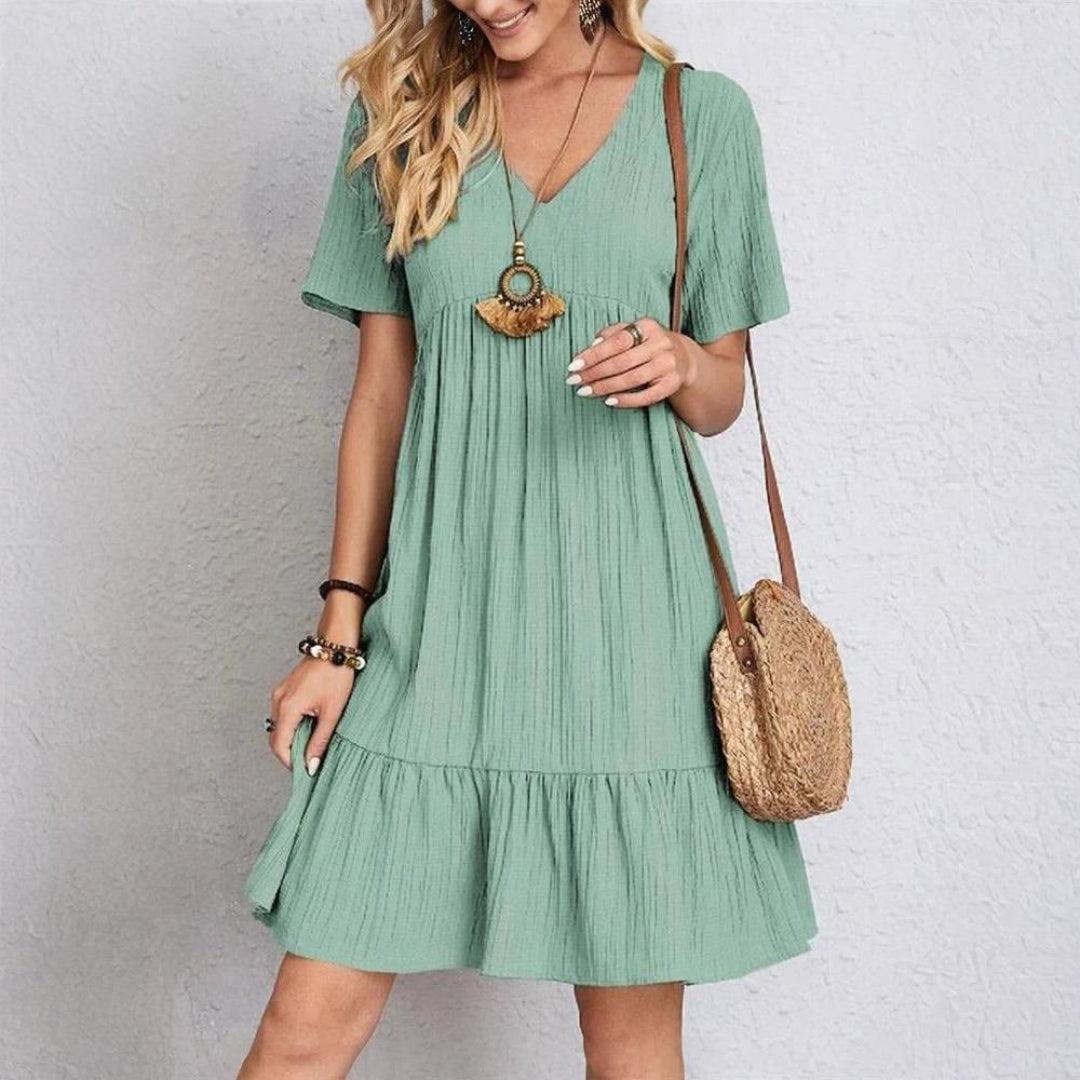 MATILDA | RETRO V-NECK DRESS