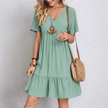 MATILDA | RETRO V-NECK DRESS