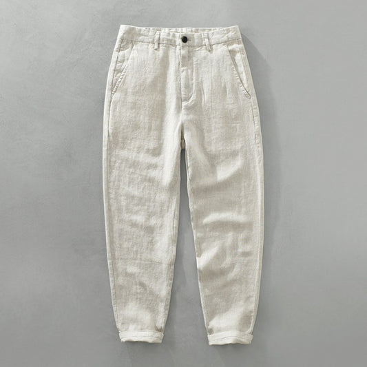 PAUL | LINEN STRAIGHT TROUSERS