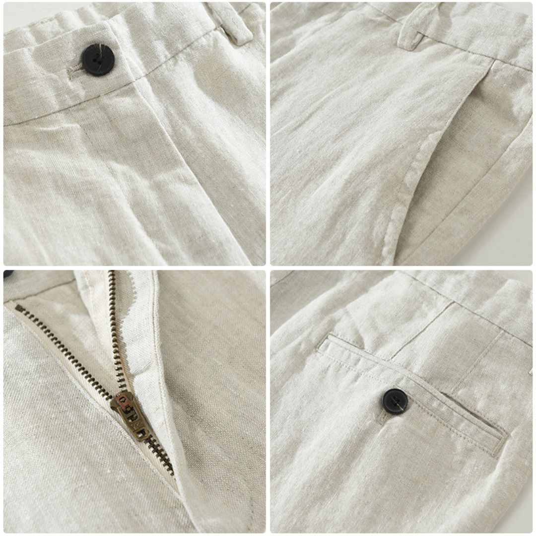 PAUL | LINEN STRAIGHT TROUSERS
