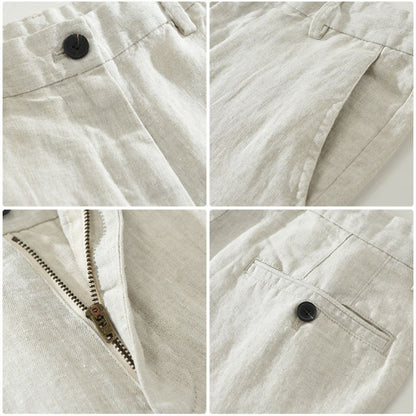 PAUL | LINEN STRAIGHT TROUSERS