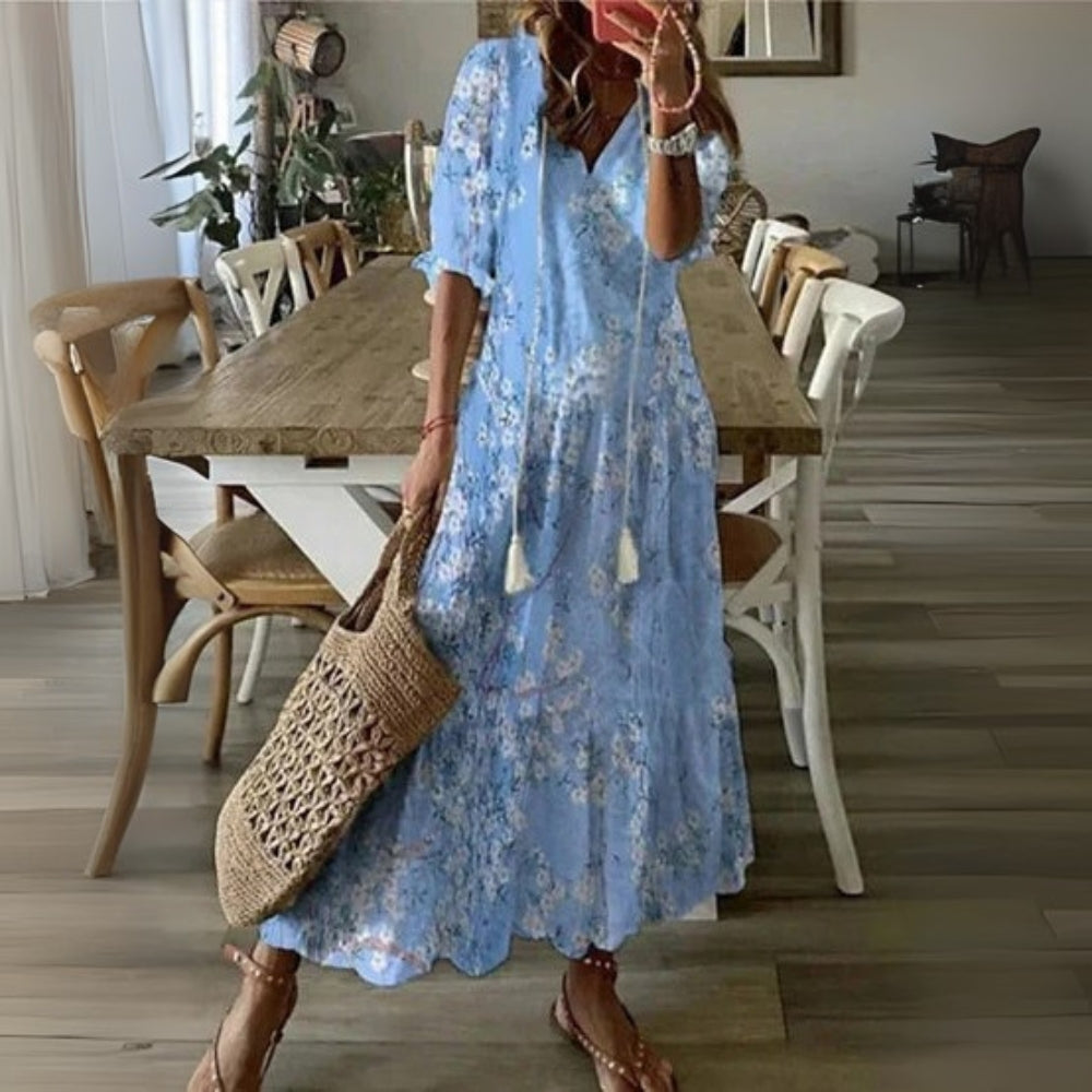 ELSA | BOHO V‑NECK STYLE DRESS