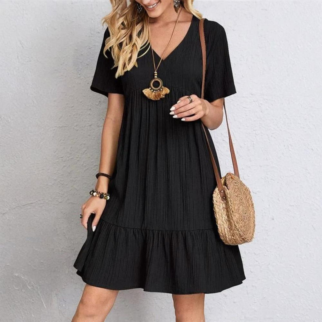 MATILDA | RETRO V-NECK DRESS