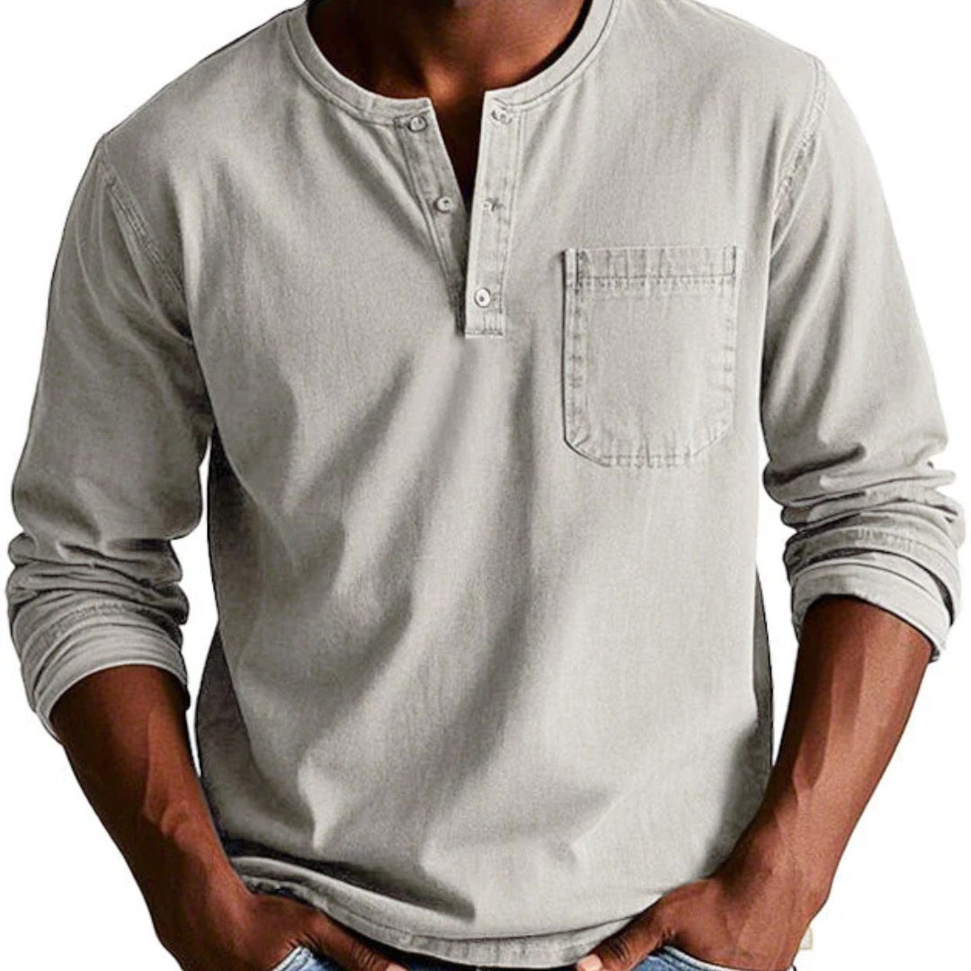 LUKE | CASUAL HENLEY STYLE SHIRT